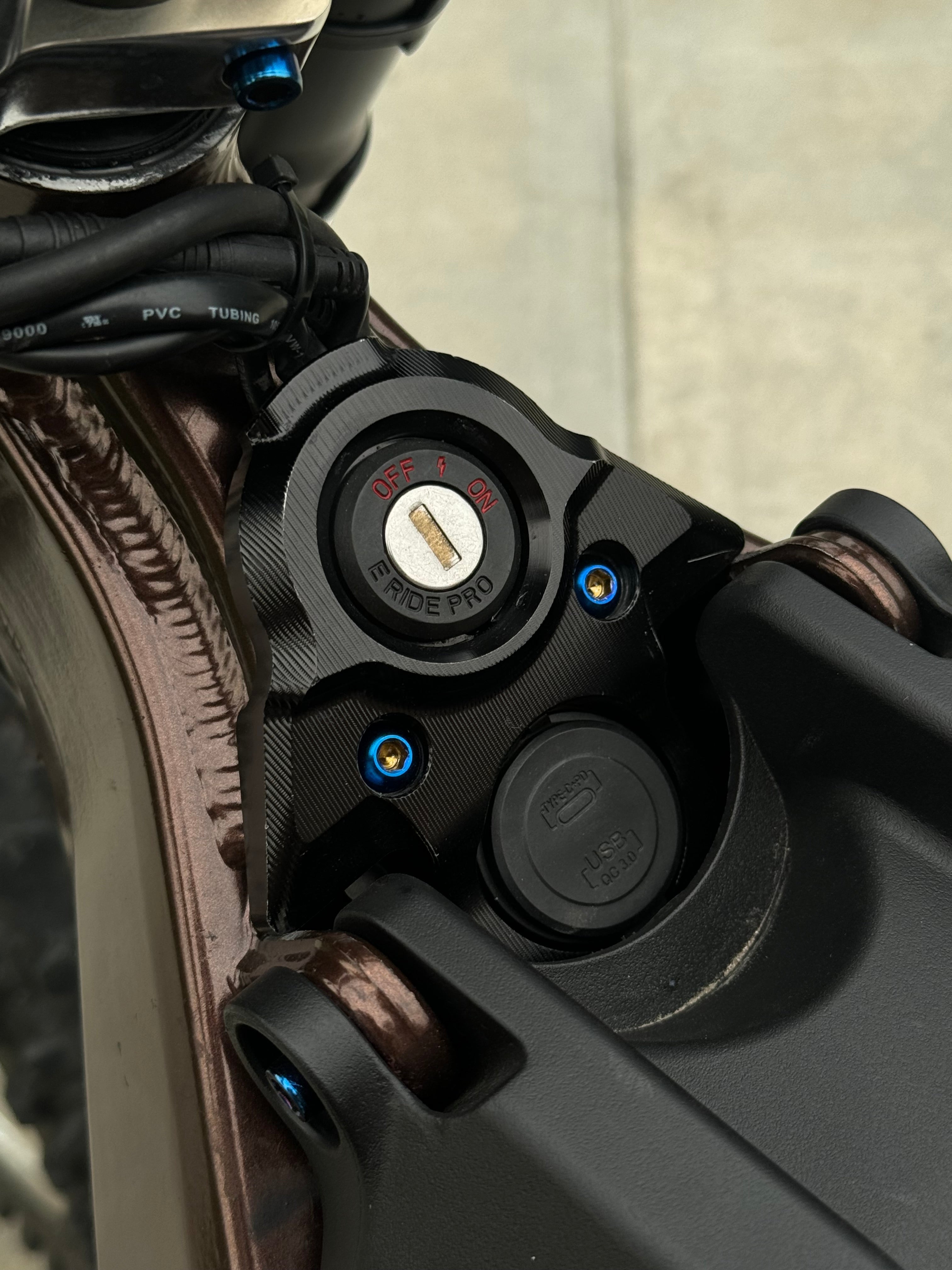 Ignition cover titanium by Mxp_designs, featuring a sleek metallic finish and precise craftsmanship for a modern look.