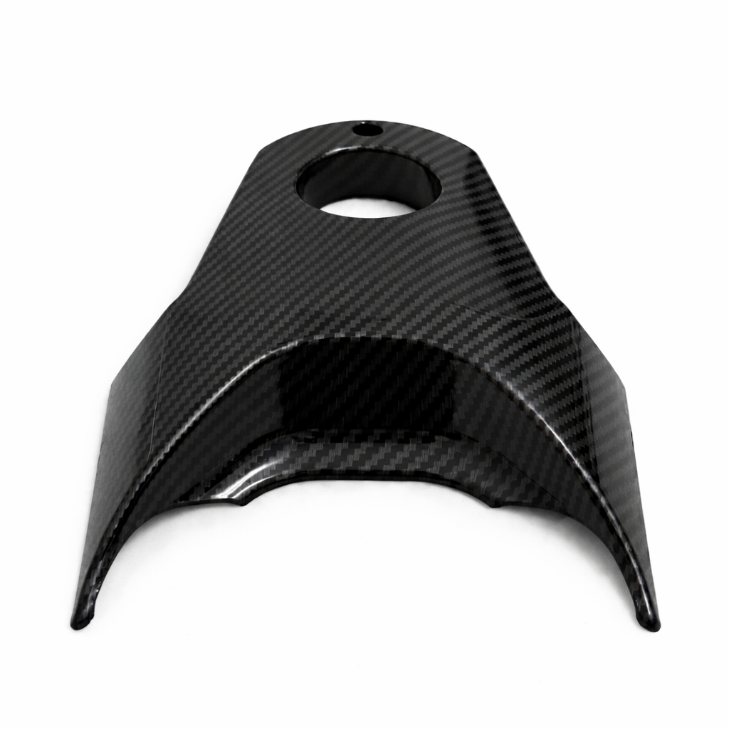 Soleil Supplies Tuttio carbon fiber frame cover showcasing the sleek, black textured carbon fiber material and precise fit.