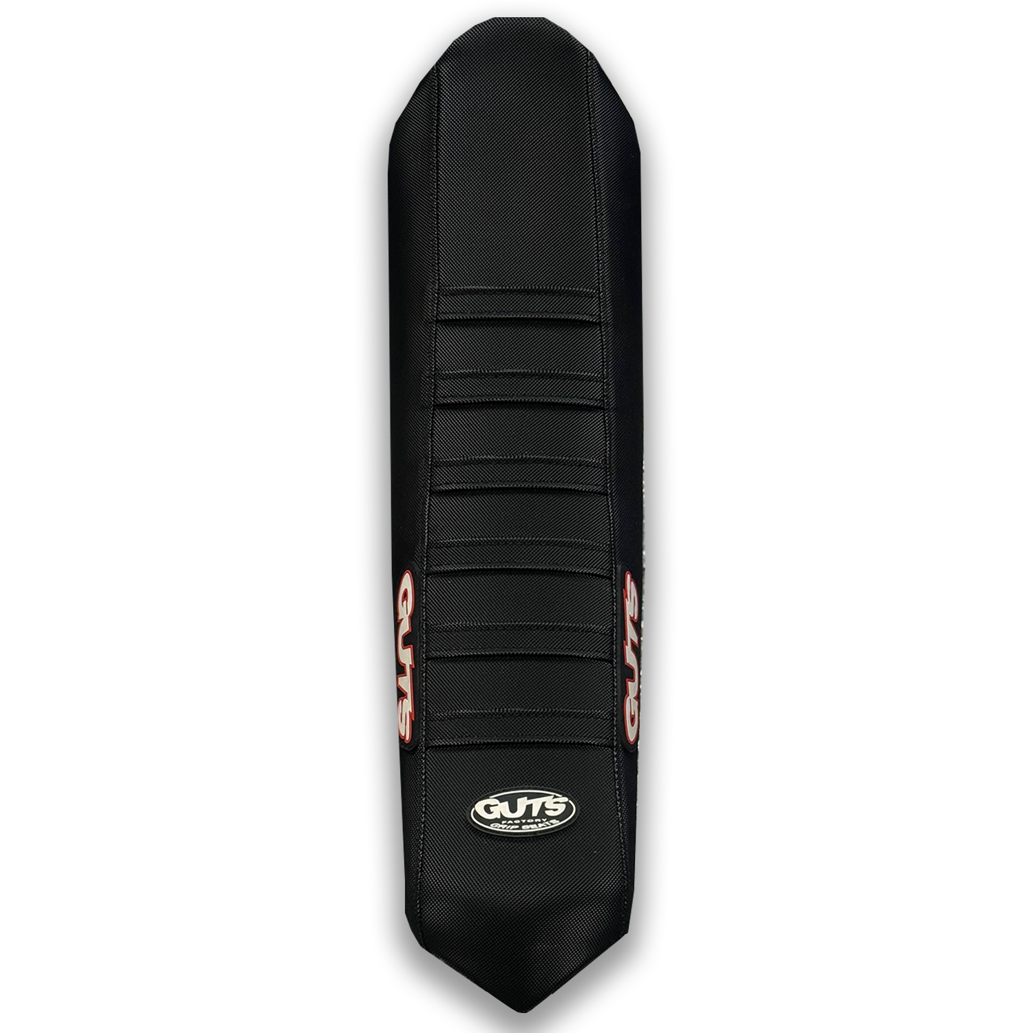 Soleil Supplies Tuttio Soleil 01 Guts seat cover in dark fabric with reinforced stitching for motorcycle or scooter seats.