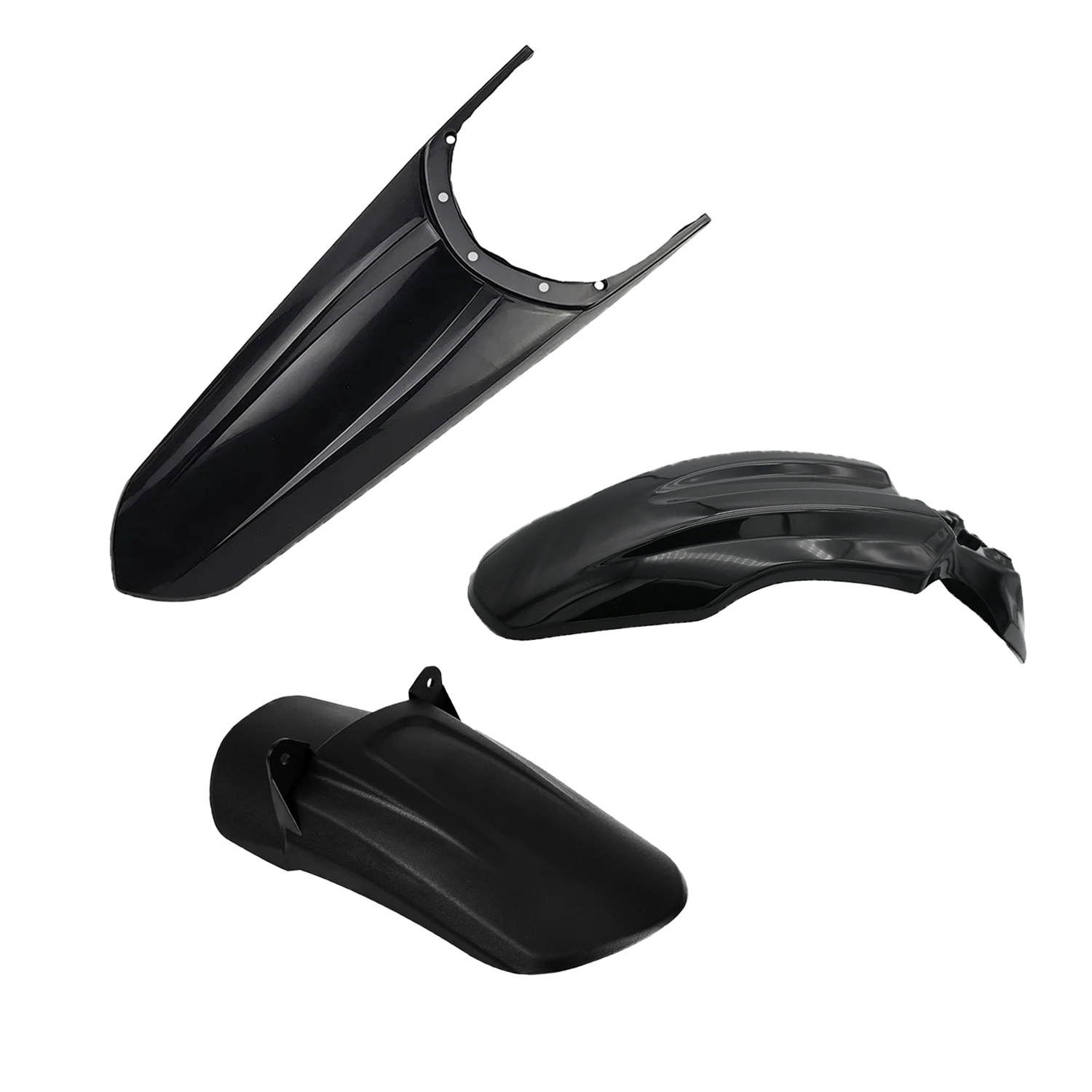 Rear and front fender mud guard kit for Tuttio Soleil 01 bike, upgraded black Soleil Supplies fender set for cycling protection.