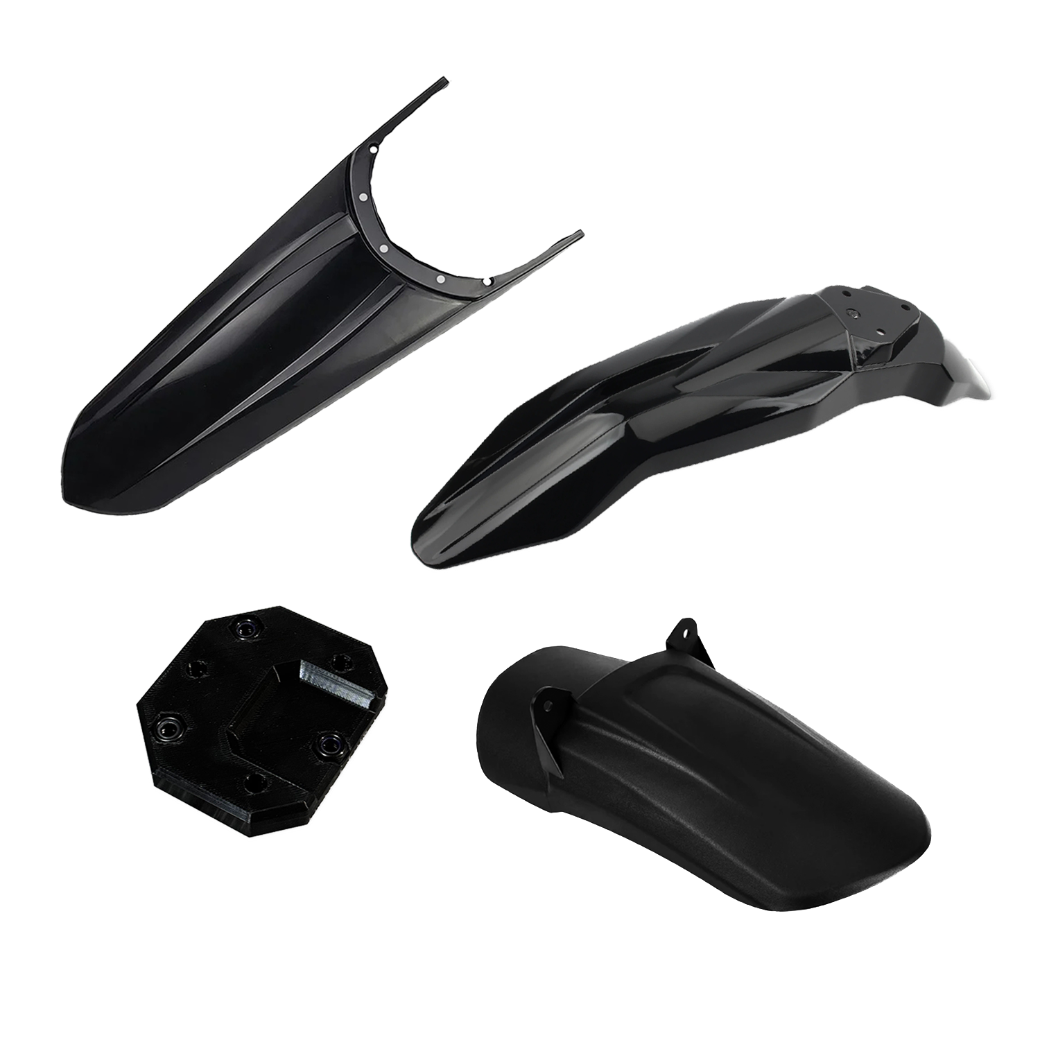 Soleil Supplies Tuttio Soleil 01 upgraded fender kit with black mudguards, front and rear bike fenders for bicycle protection.