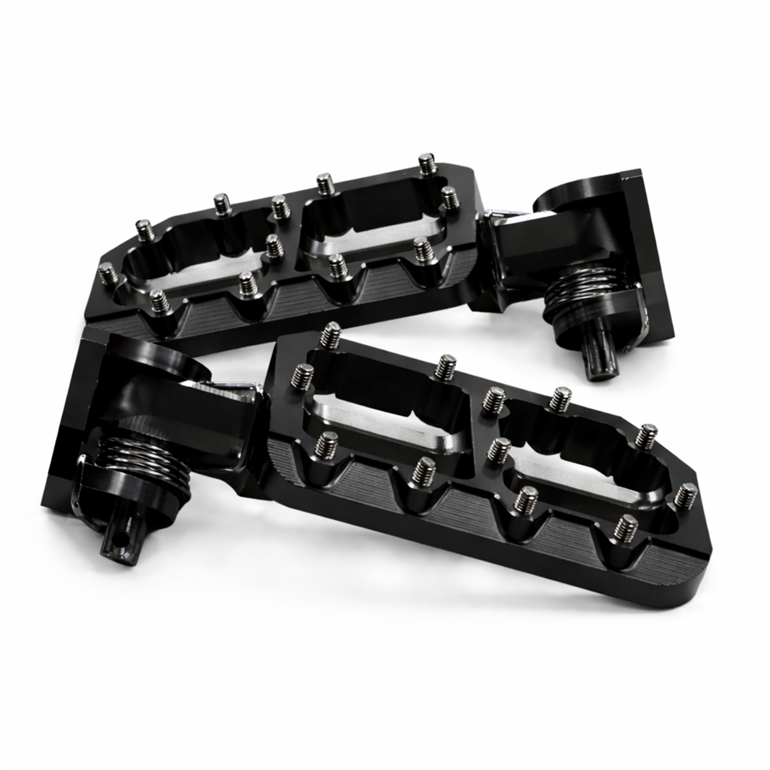 Black Tuttio Soleil 01 Upgraded Pegs V1 by Soleil Supplies, featuring durable design and sleek black finish for scooters.