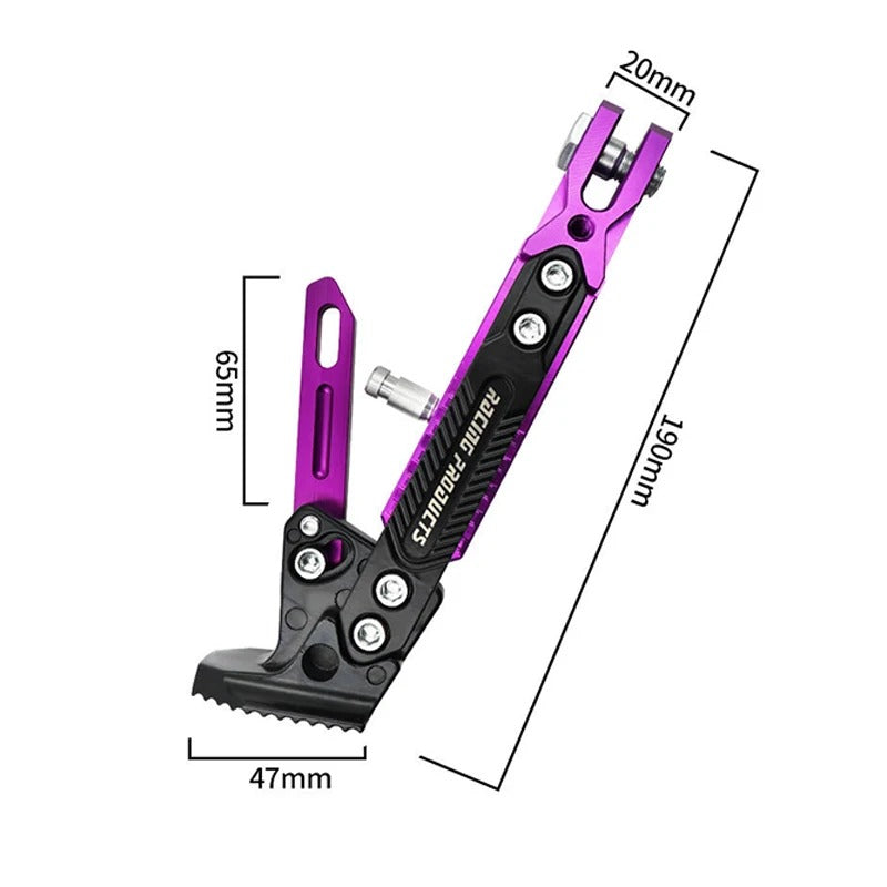 Tuttio Soleil 01 Kickstand by Soleil Supplies, sturdy black bicycle kickstand attached to a bicycle frame for stable parking.