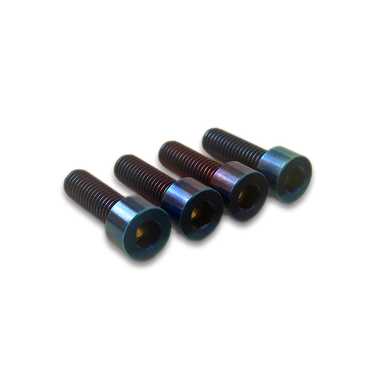 Soleil Supplies titanium direct mount bolts for bicycle components, showcasing durable, lightweight metal fasteners.